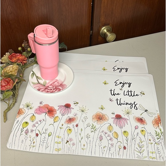 Herb Wild Flower prints placemats 4pcs - Picture 1 of 9